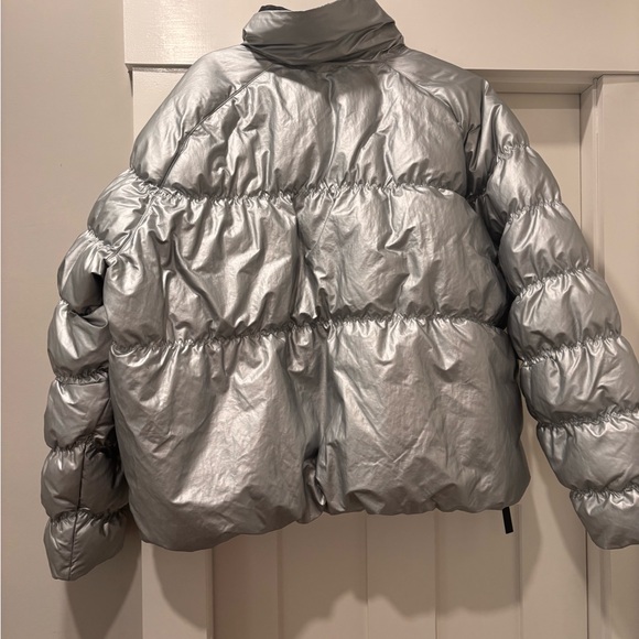 SALE! Nike Women's Silver Puffer Jacket - Picture 4 of 6